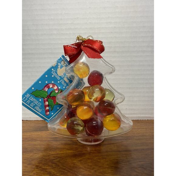 Vintage DuCair Bath Oil Drop Beads Rare In Christmas Tree Plastic Case New - Picture 1 of 7